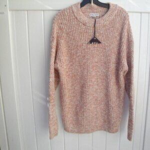 NEW Ava Viv Sweater Women's 1X 100% Cotton Bulky Pullover Crewneck